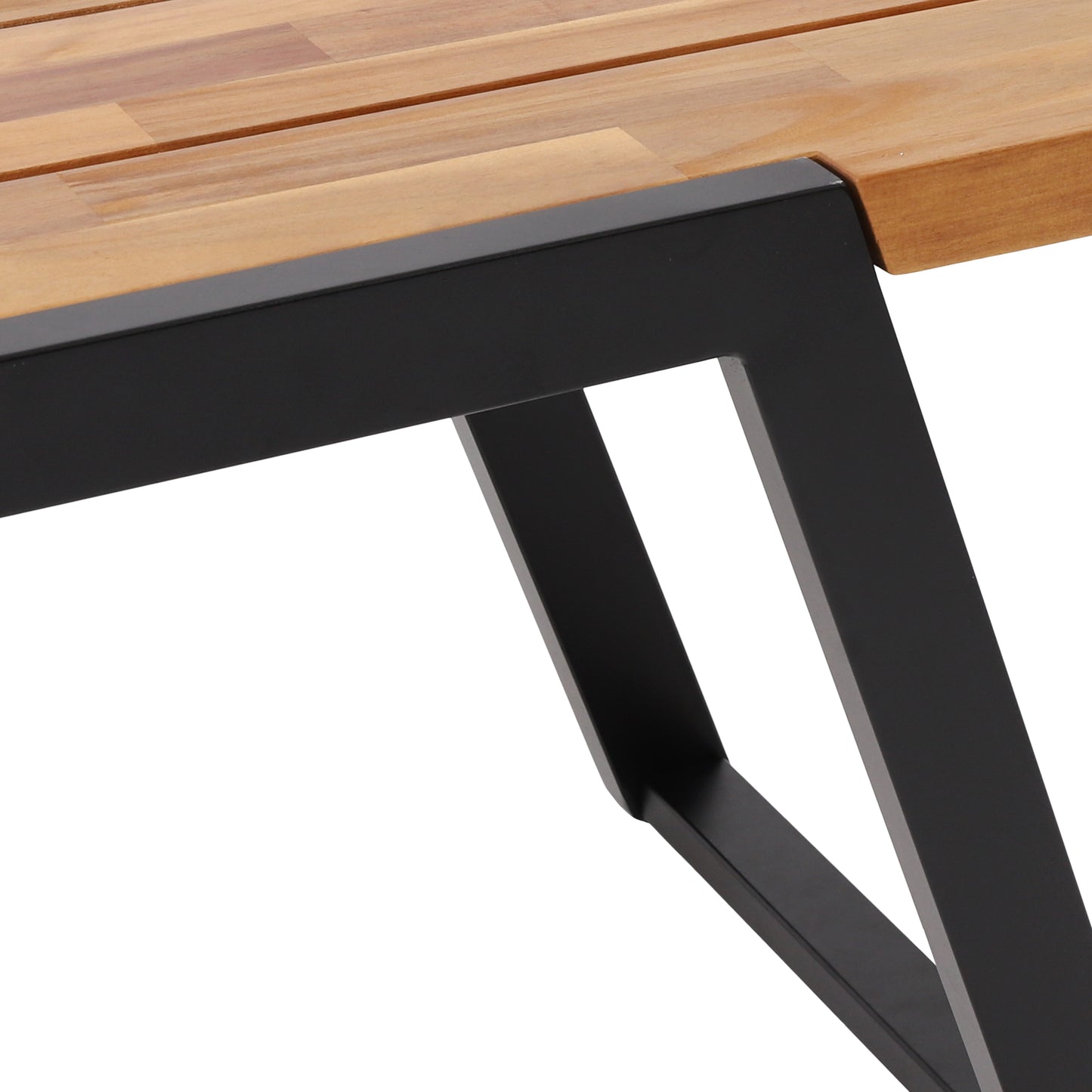Centerville Modern Wood Metal Bench
