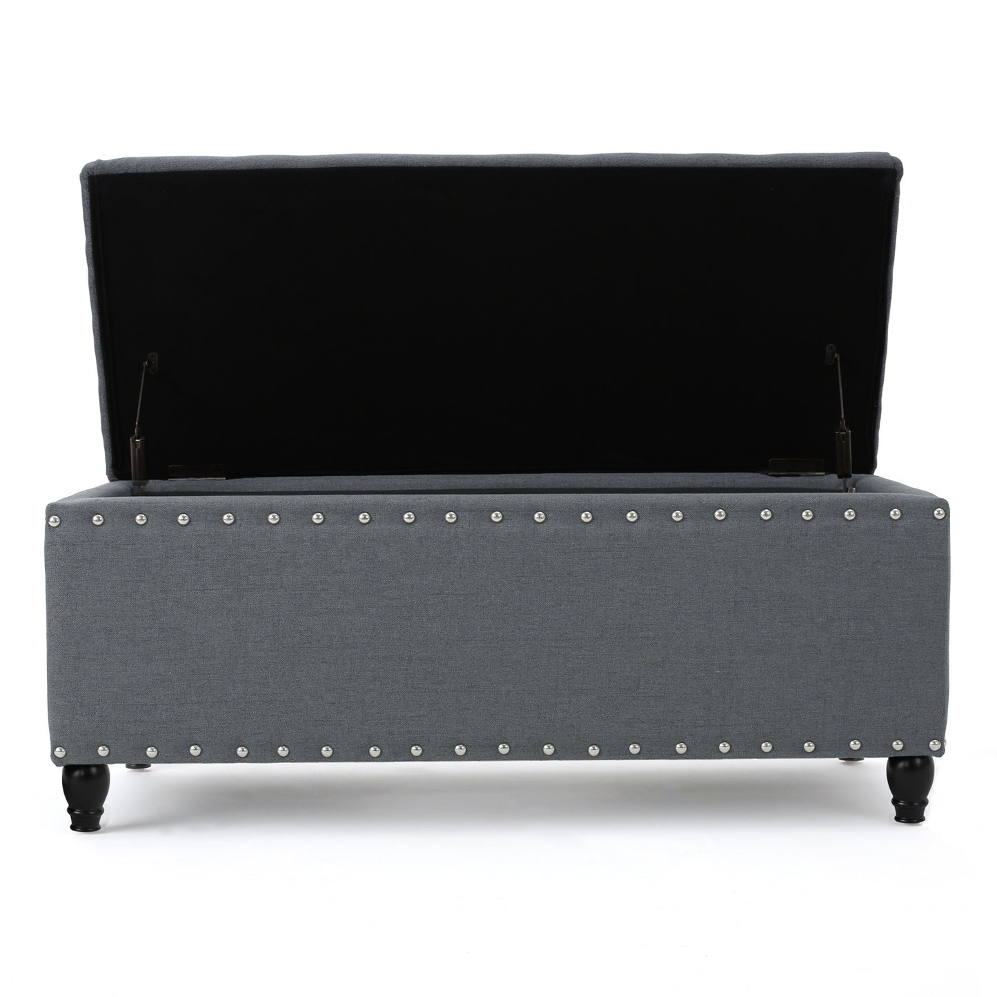 Mission Contemporary Velvet Storage Ottoman