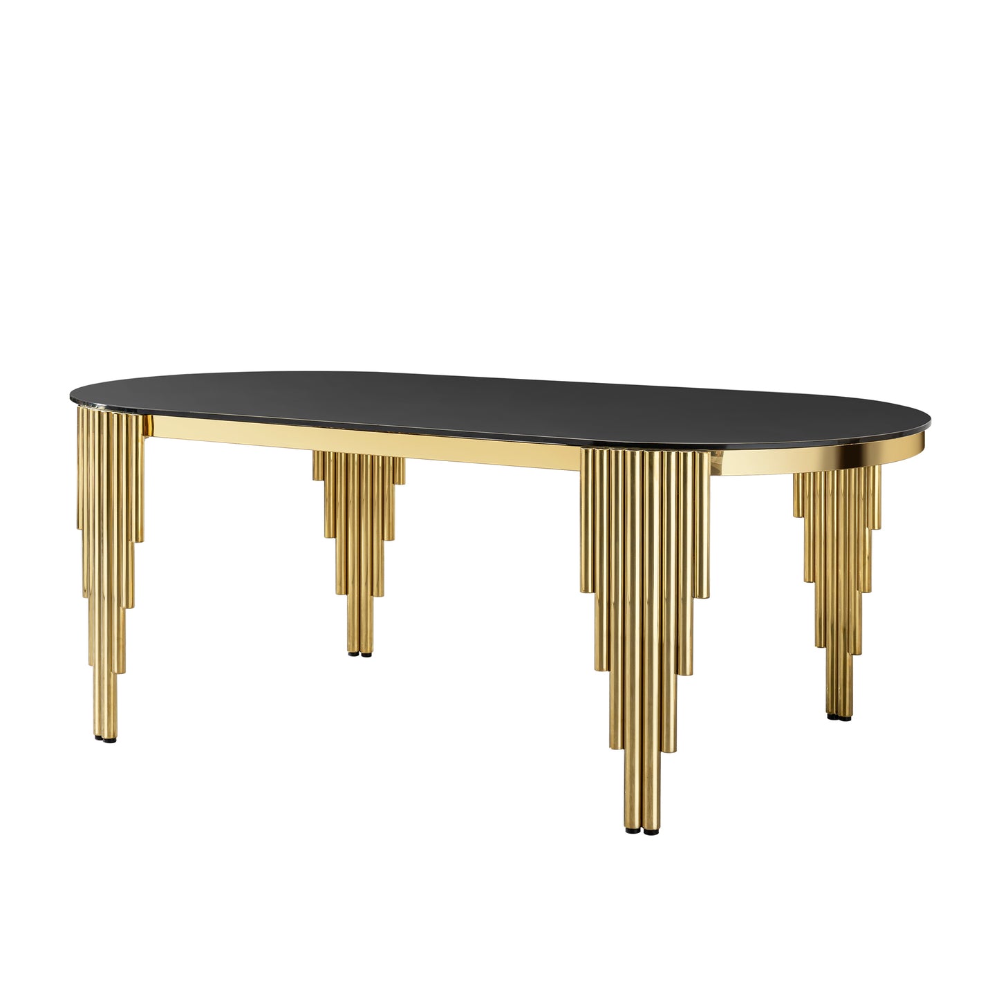Emery Contemporary  Glass Dining Table