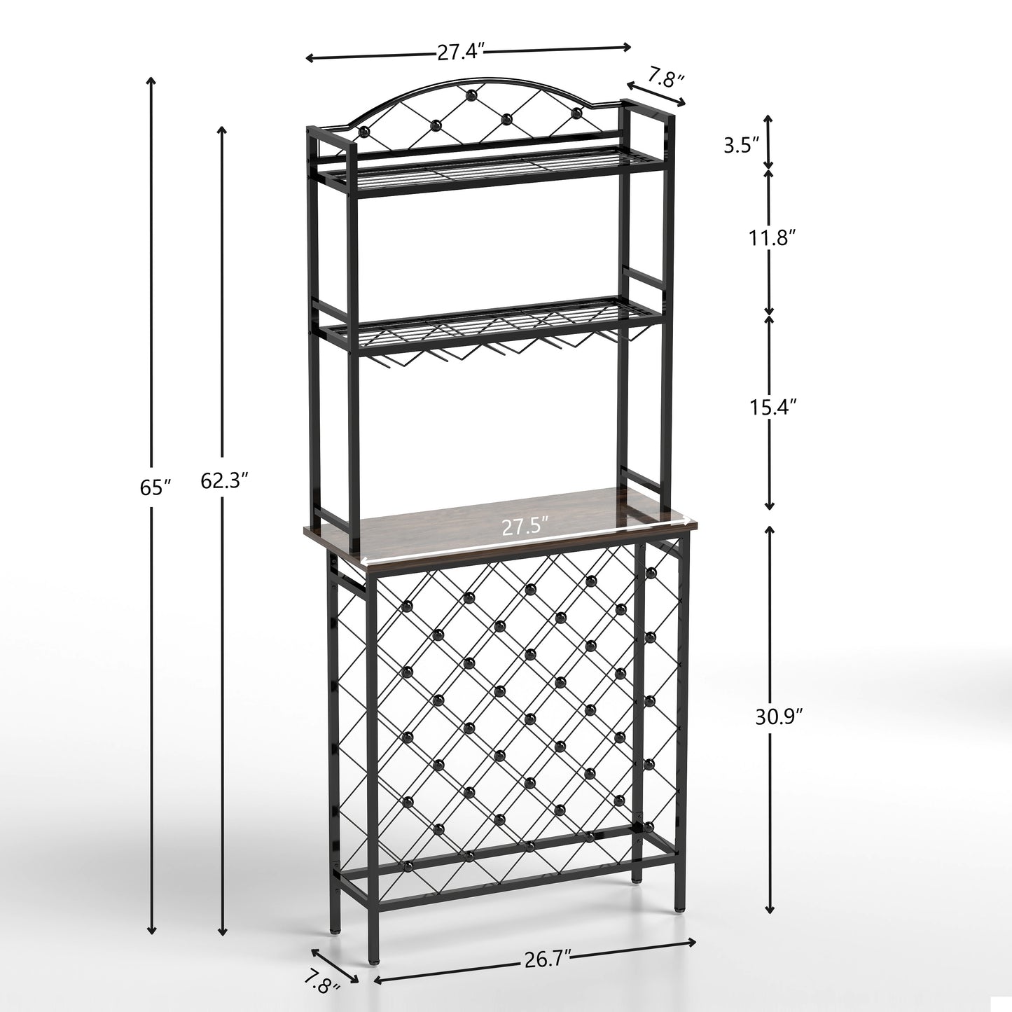 Eda Industrial Metal Wine Rack