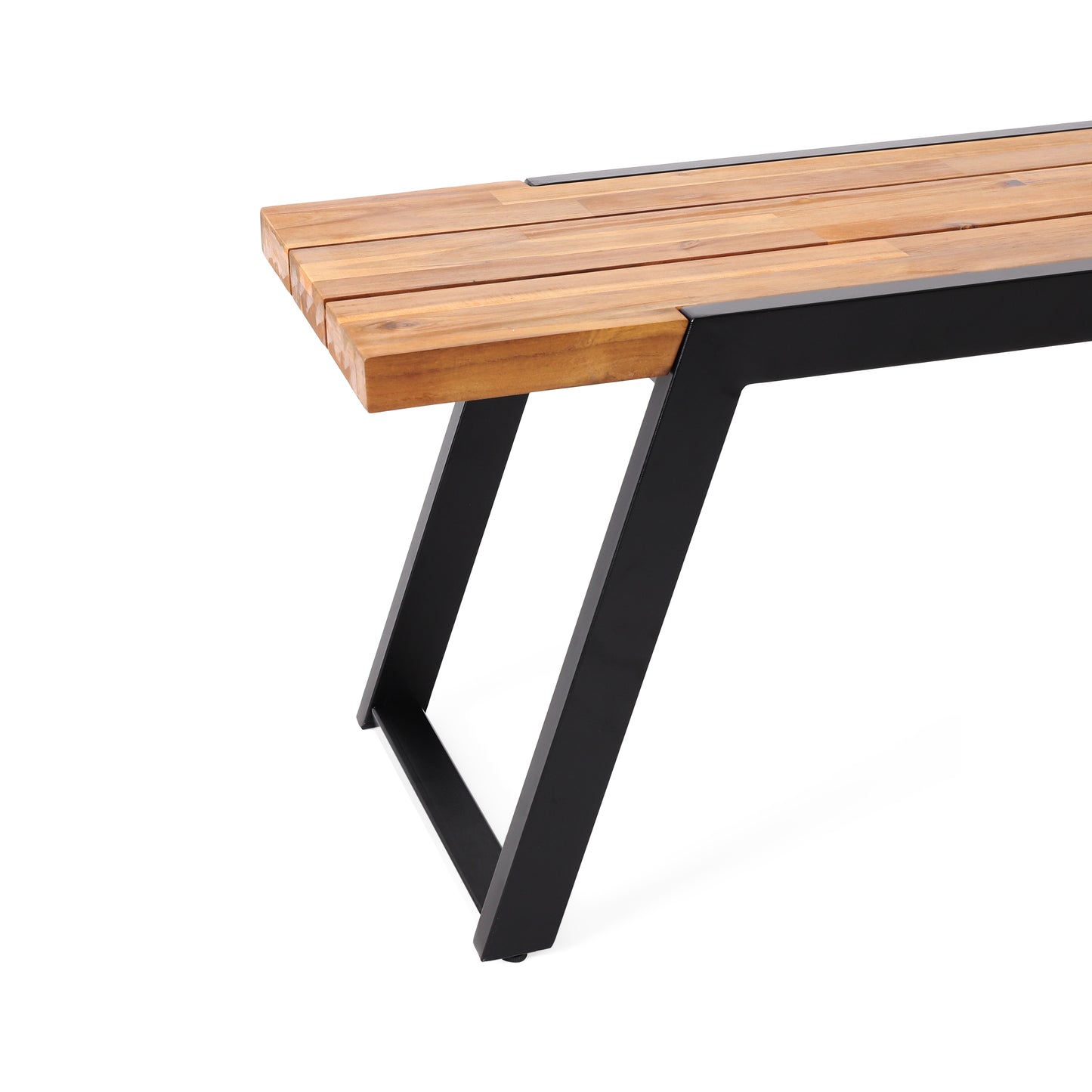 Centerville Modern Wood Metal Bench
