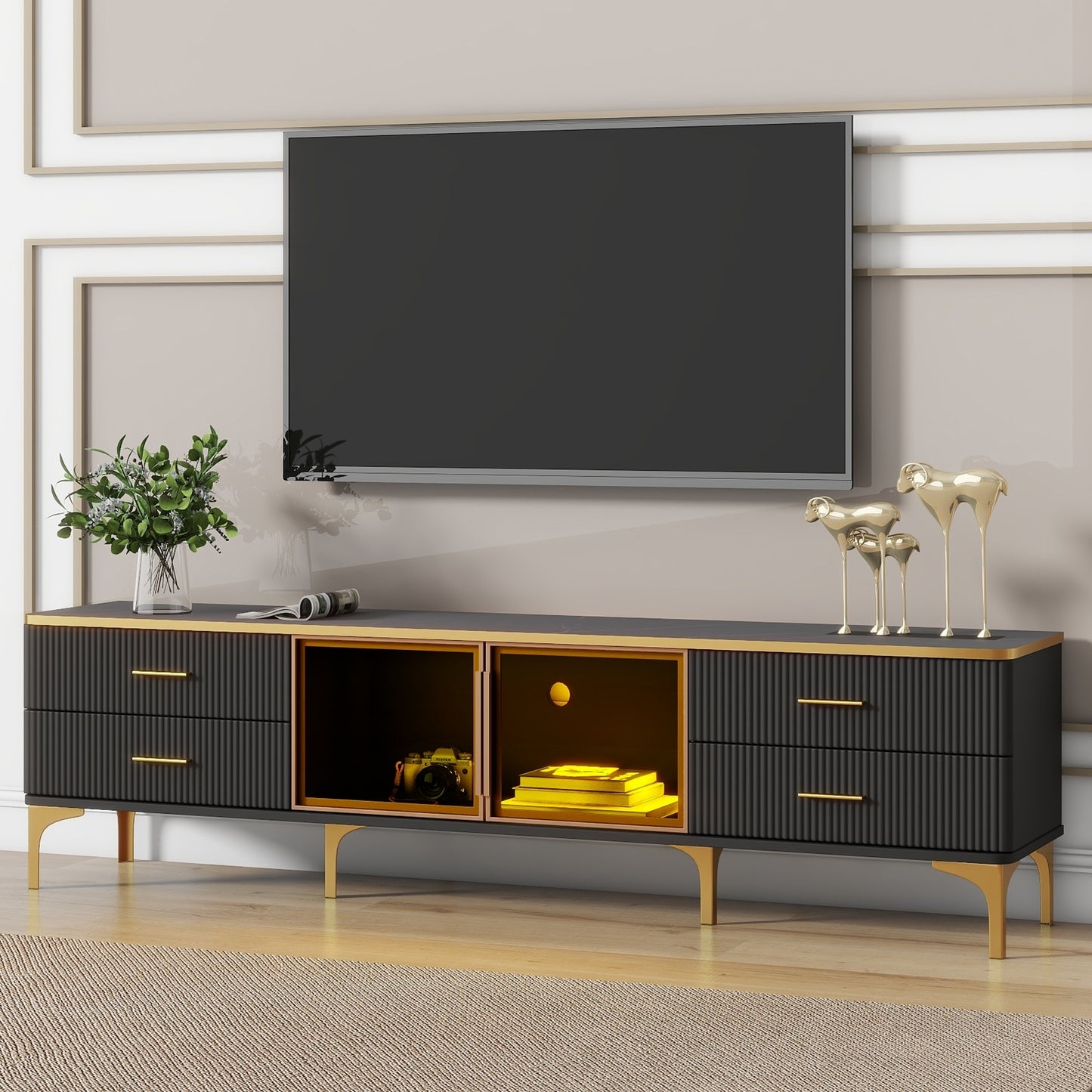 Oakridge Contemporary Marble Veined LED Stand