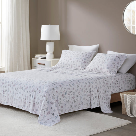 Calista Modern 4 Pieces King Botanical Sheet Set