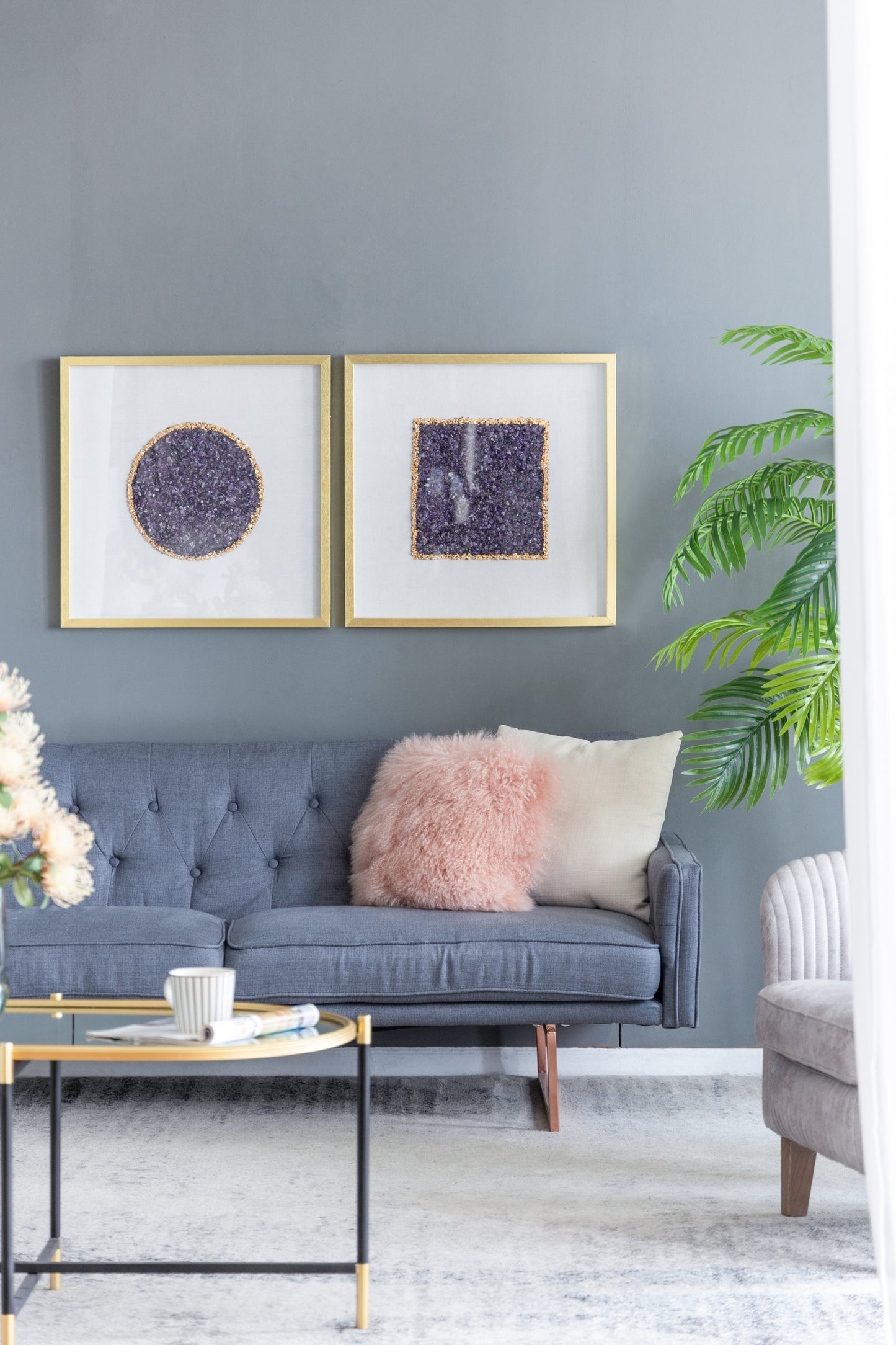 Napa Contemporary Crystal Shadow Boxes Wall Decor