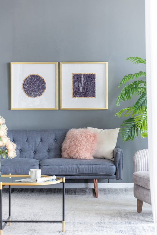 Napa Contemporary Crystal Shadow Boxes Wall Decor