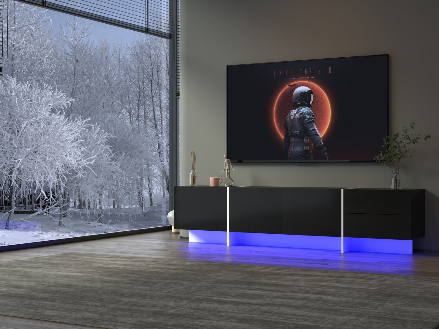 Lula Modern LED TV Remote Console Stand