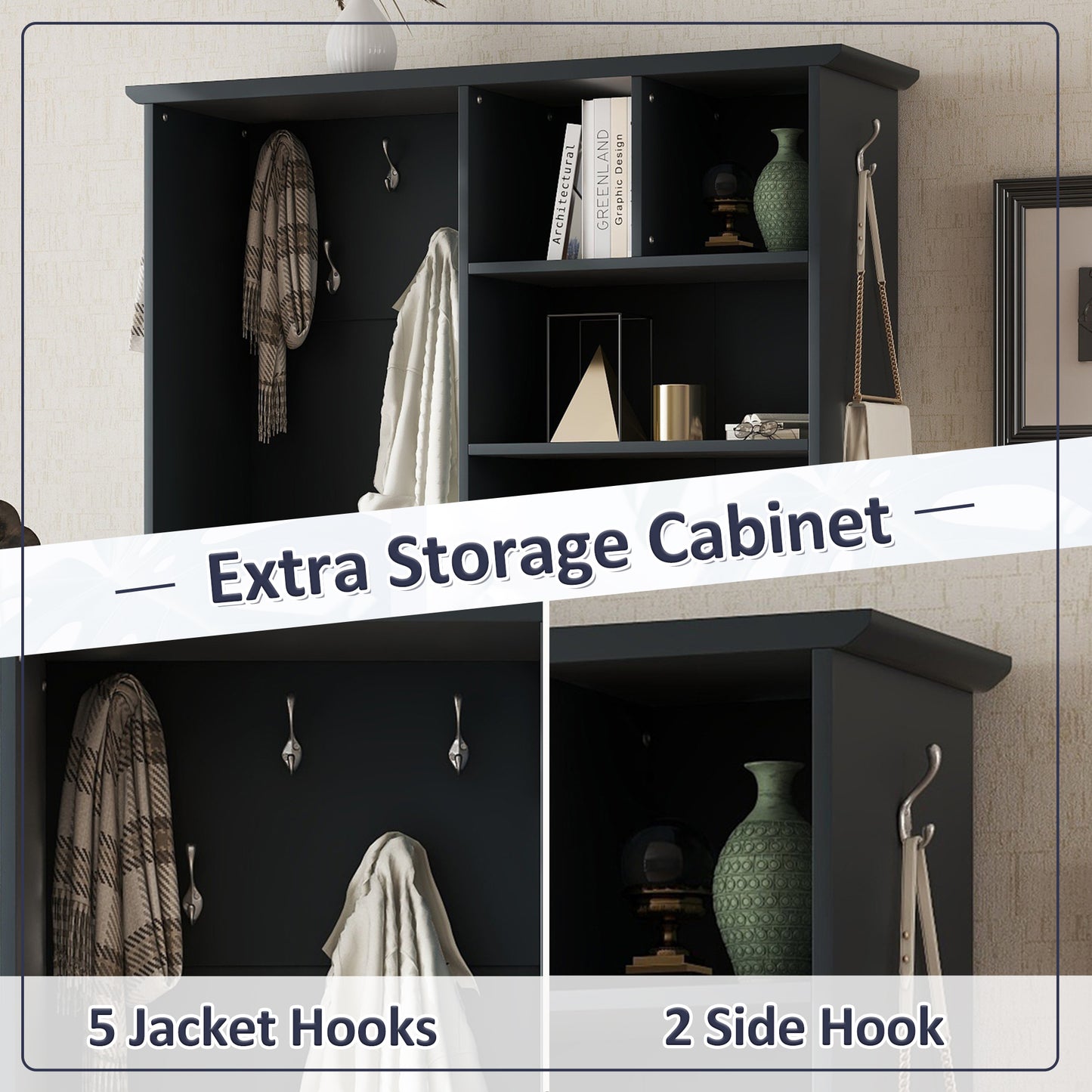 Calista Modern Elegant Storage Coat Rack