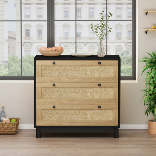 Lazzareschi Mid-Century Rope Woven Storage Cabinet