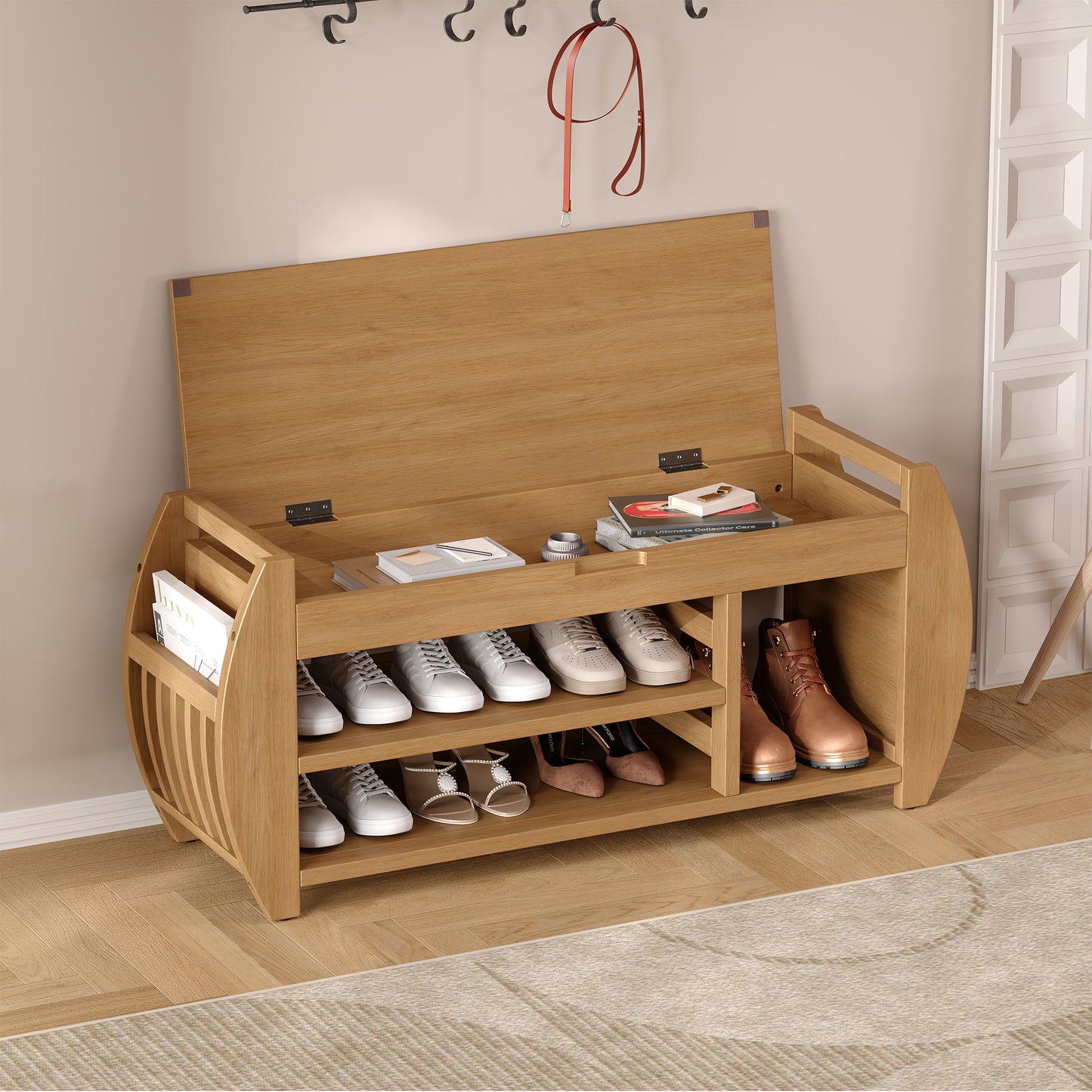 Cleo Mid-Century Retro Storage Bench