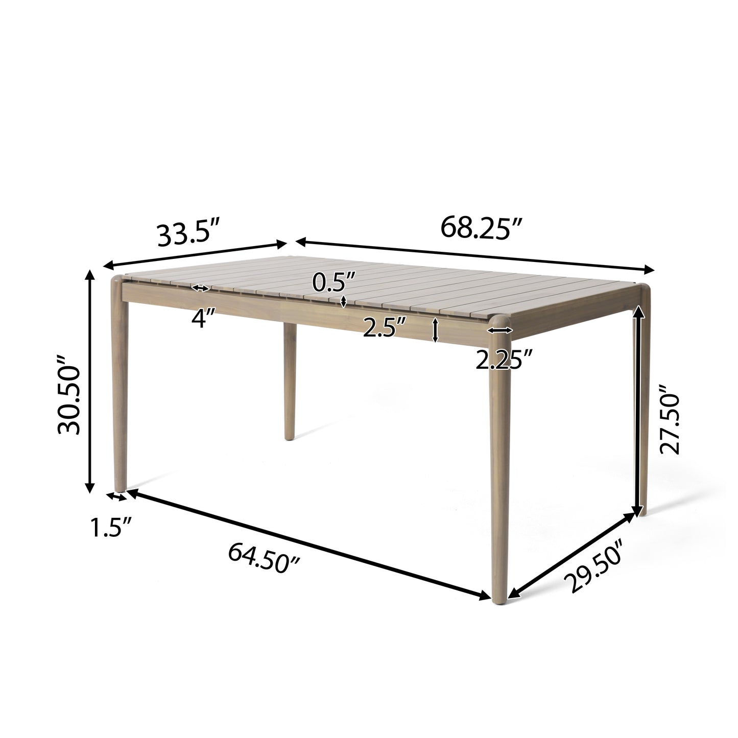 Jiron Modern Ashwood Minimalist Dining Table