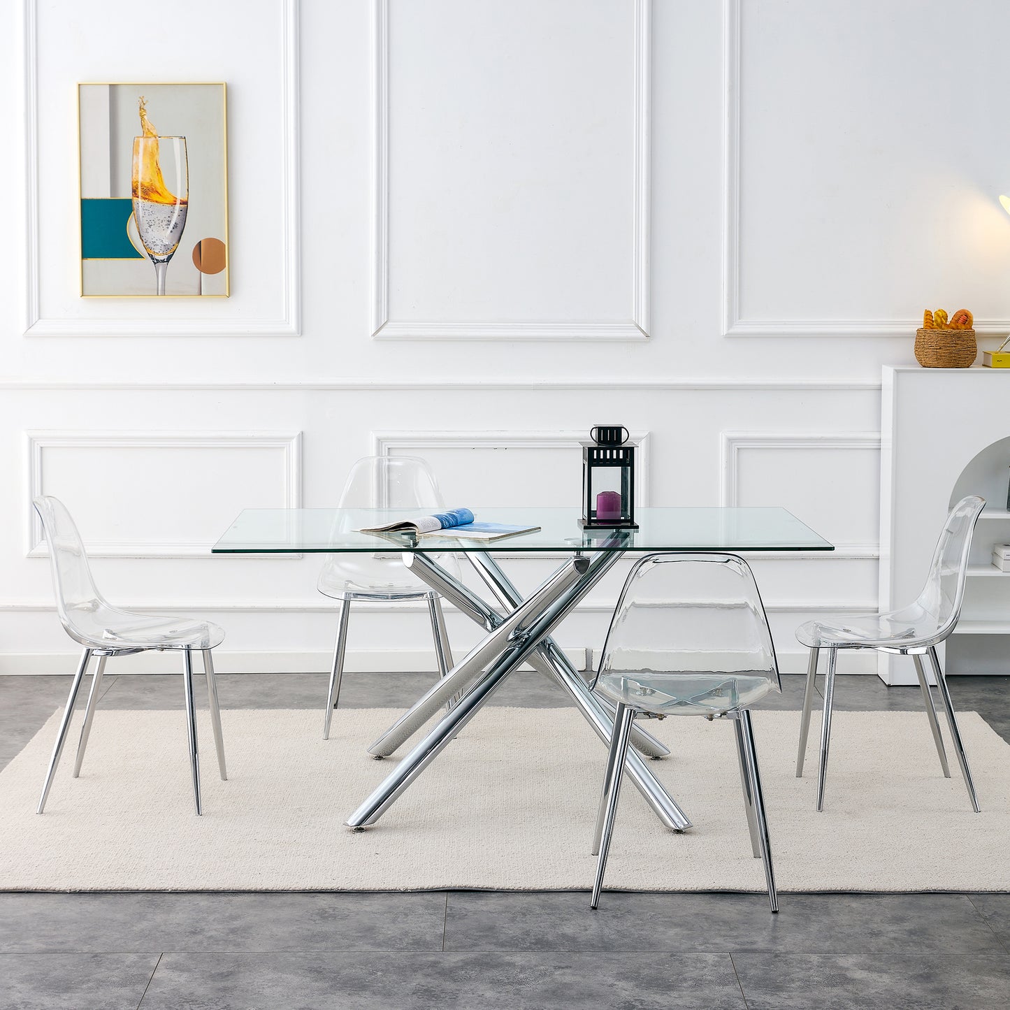 Fitch Contemporary Crystal Dining Chairs