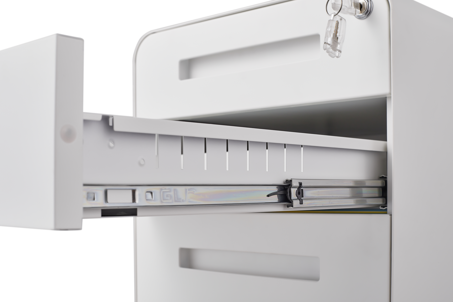 Warmsprings Modern Mobile File Cabinet White