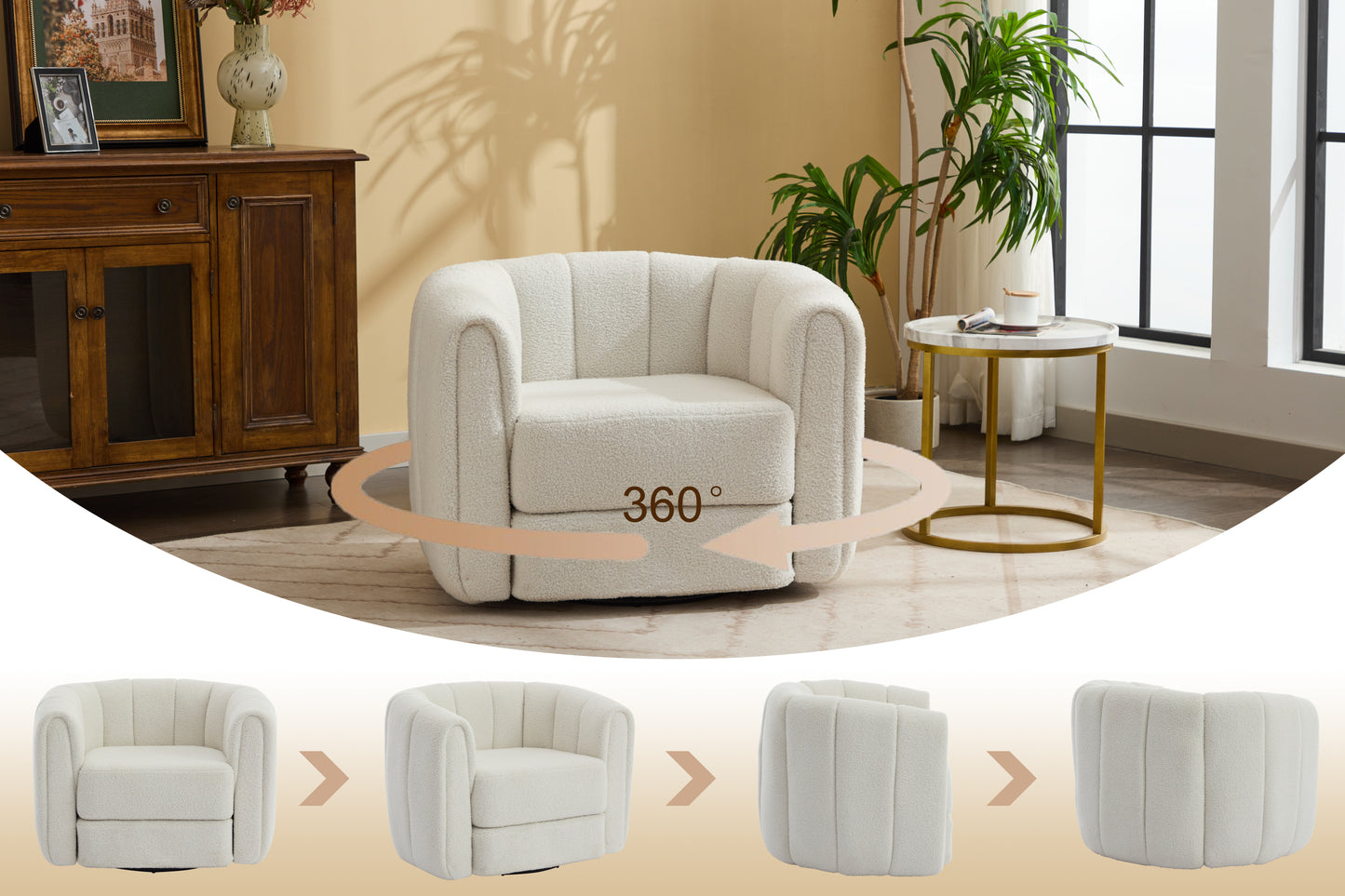 Irvington Contemporary Velvet Swivel Accent Chair
