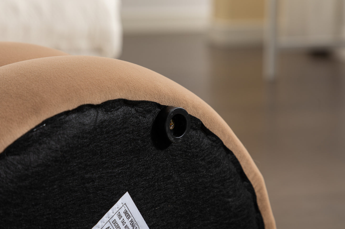 Ghivi Contemporary Velvet Round Footrest Ottoman