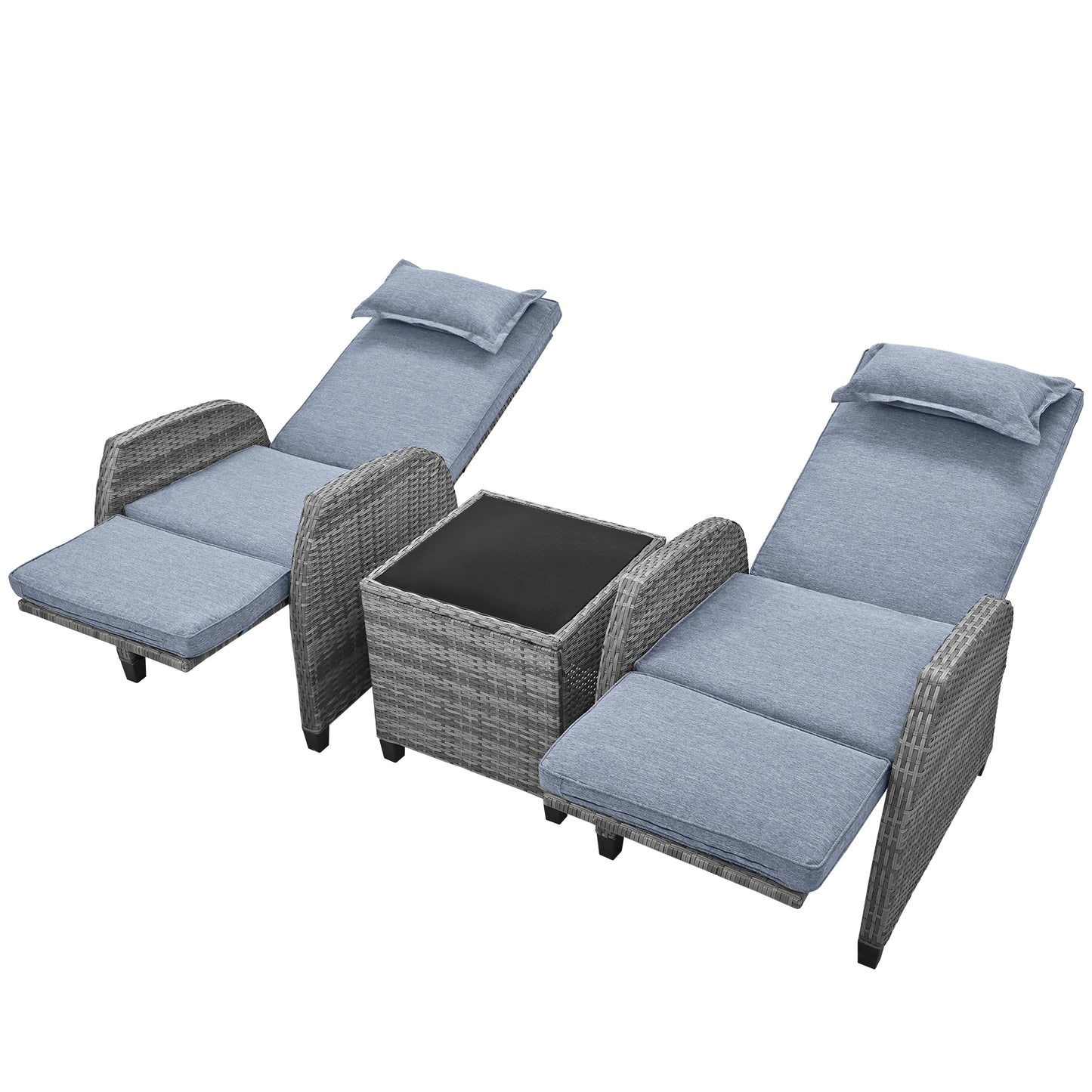 Warmsprings Contemporary U Style Rattan Patio Set