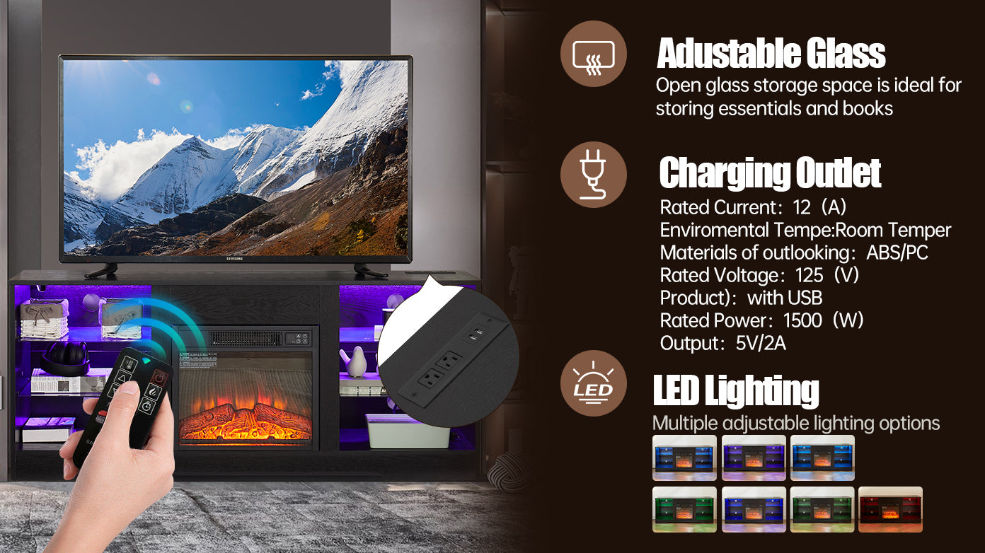 Lula Modern LED Fireplace TV Stand