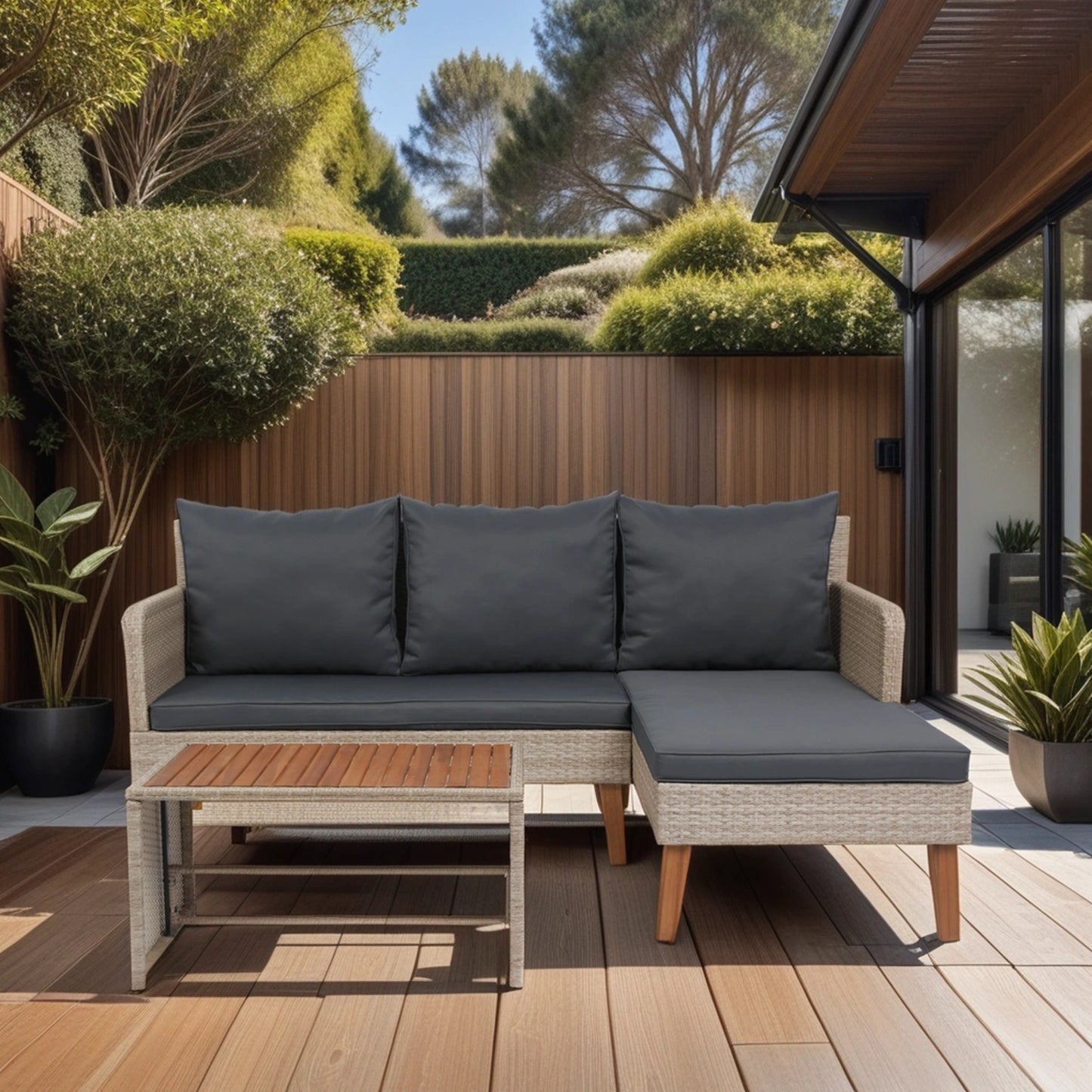 Bartholomew Modern Rattan Outdoor Sofa
