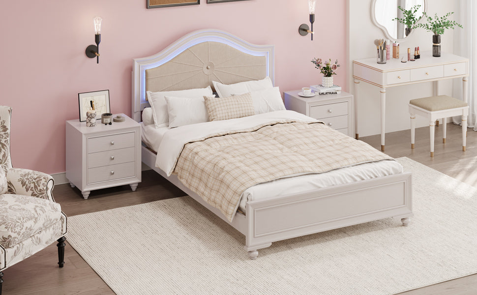 Lazzareschi Contemporary LED Upholstered Bedroom Set