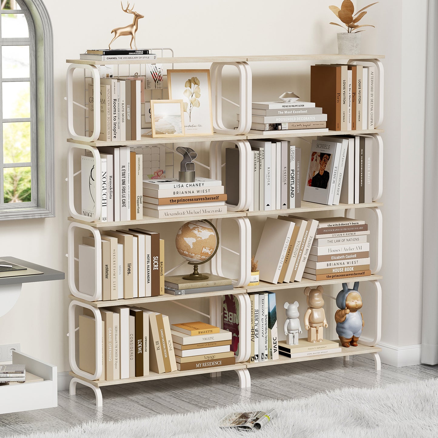 Marites Industrial Open Bookshelf Metal Frame