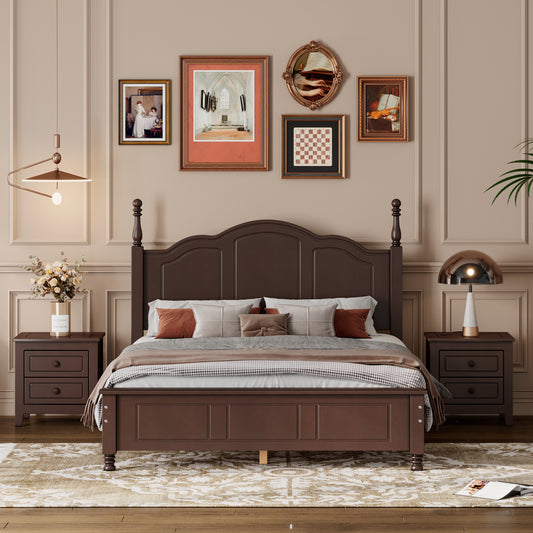 Emery Craftsman Walnut Wood Bedroom Set
