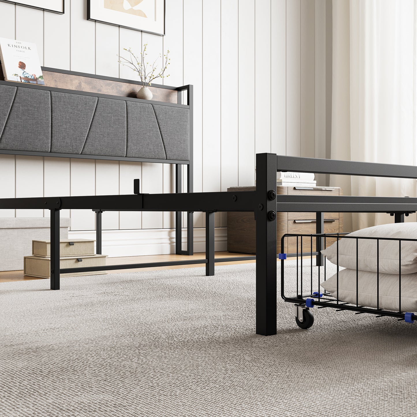 Eda Industrial Vintage Storage Bed